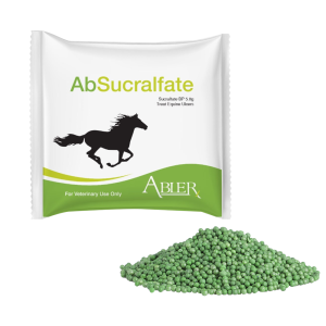 AbSucralfate relief from pain of equine ulcers